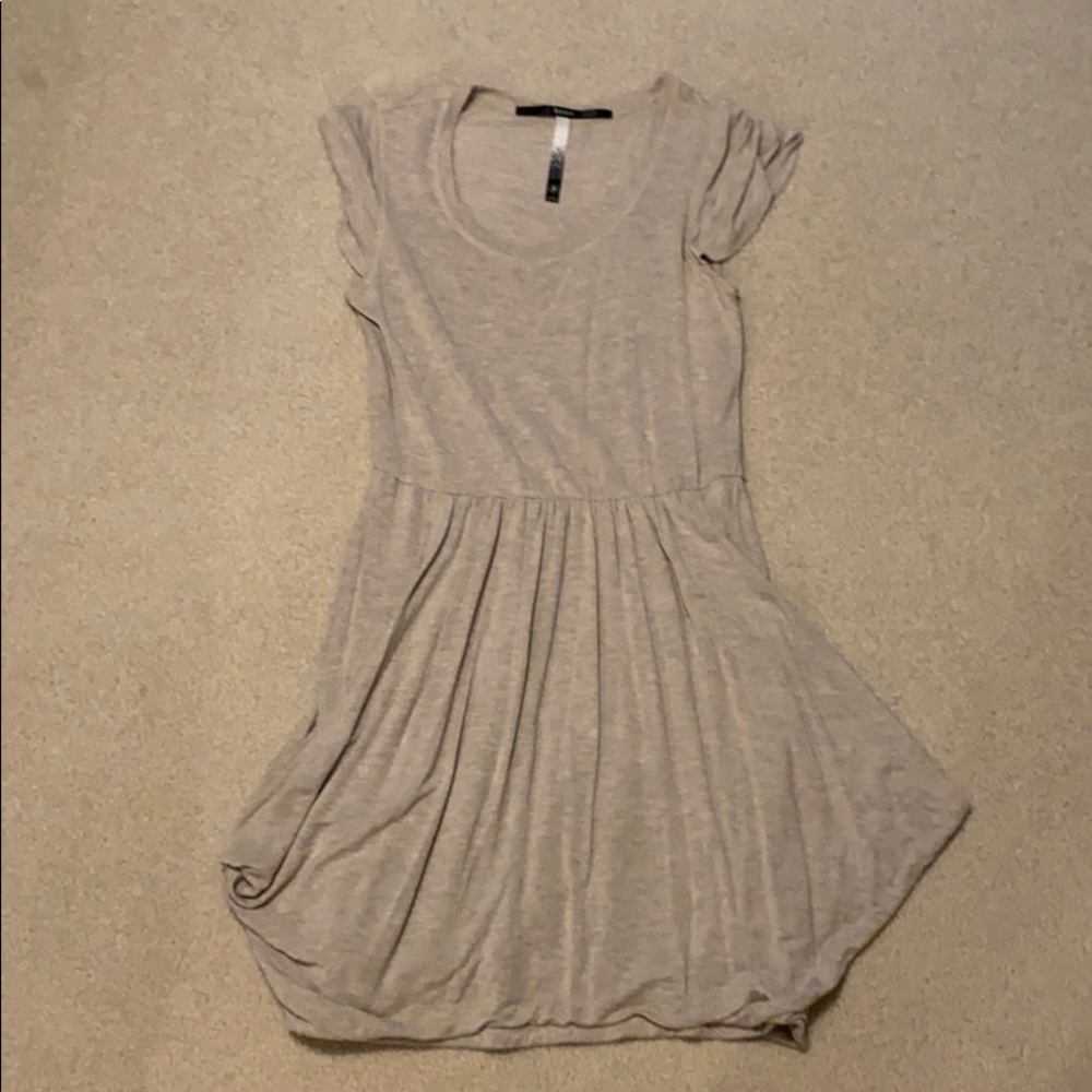 Tan cotton dress with pockets